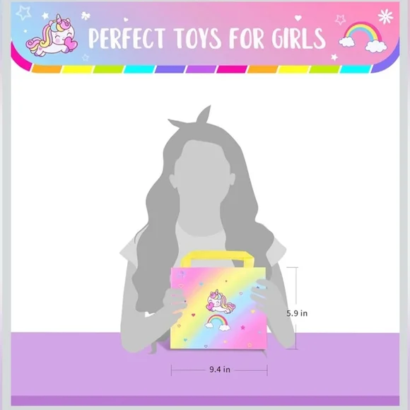 Nwt DIY Unicorn Themed Charm Bracelet Making Kit Beads Charms Jewelry - Picture 9 of 10